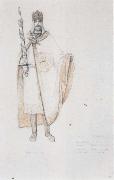 Costume Drawing for Le Roi Arthus Arthus, Fernand Khnopff